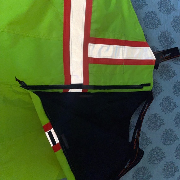 HiVis Insulated Bib Overalls Work King Safety Size 4XL Mens - Picture 3 of 13